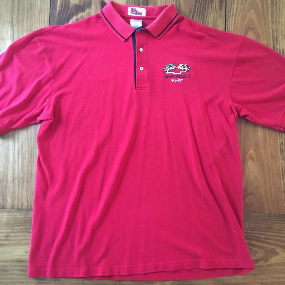 Vintage Chevrolet Racing Mens 2XL Polo EUC